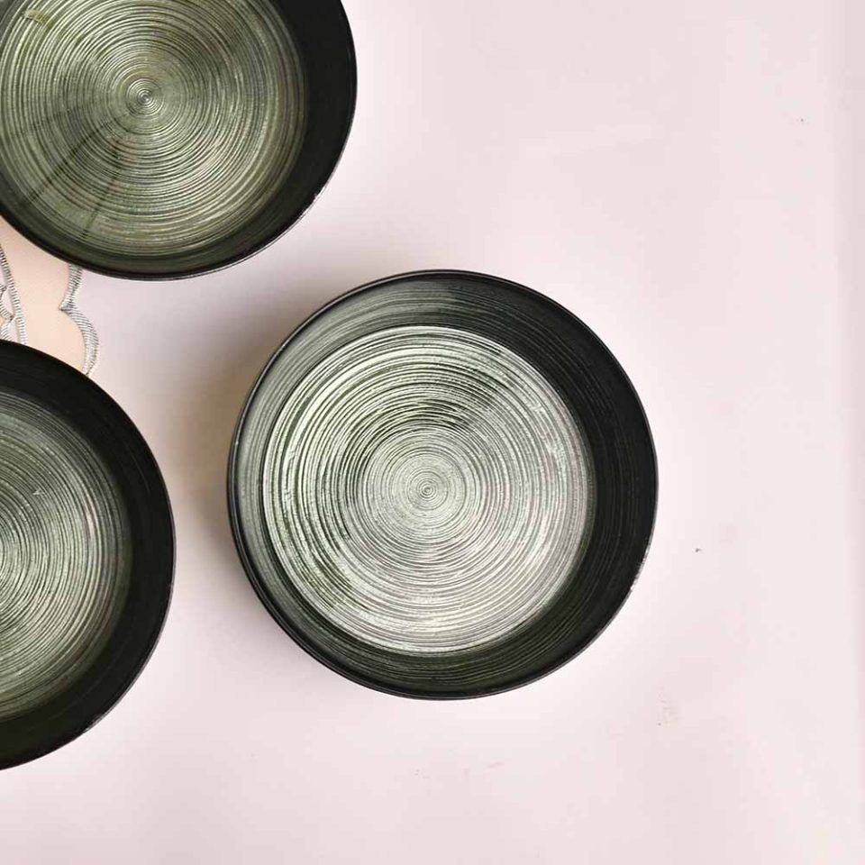 Glass bowl 7 PC set | Blue | - photo 3