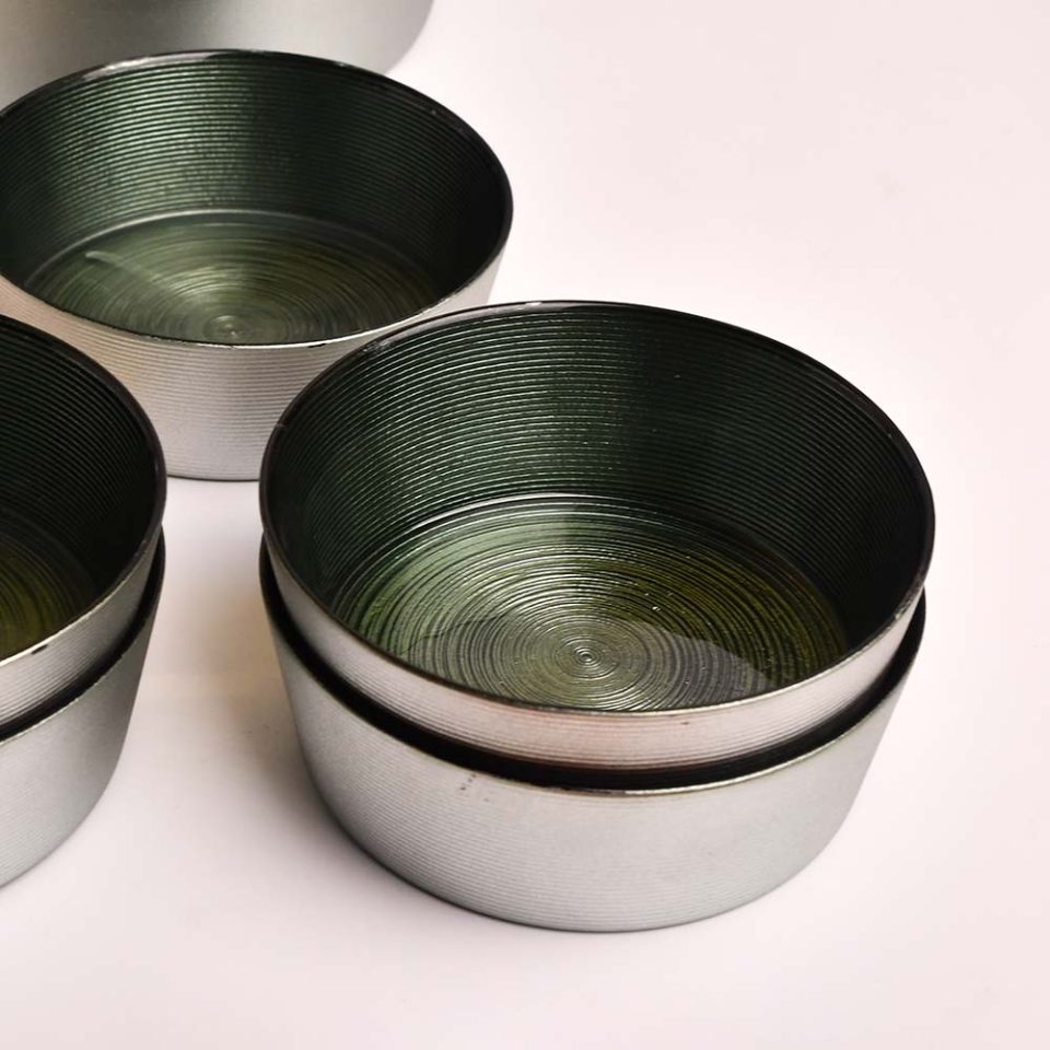 Glass bowl 7 PC set | Blue | - photo 2