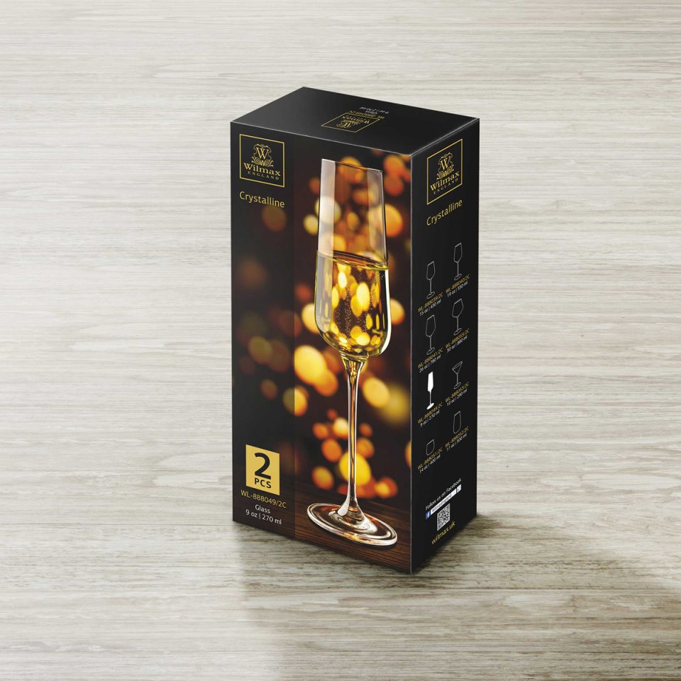 WILMAX Champagne flute 9 OZ 270 ML Set of 2 - photo 1