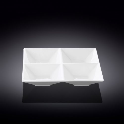 WILMAX Divided Square dish White 20 CM