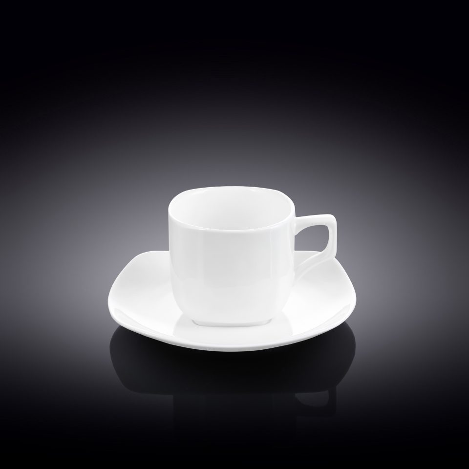 WILMAX Coffee cup and saucer | White | 90 ML | set of 2 - photo 1
