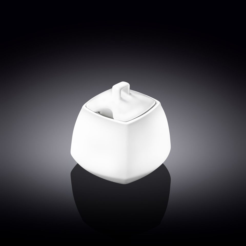 WILMAX Sugar bowl White Square 340 ML
