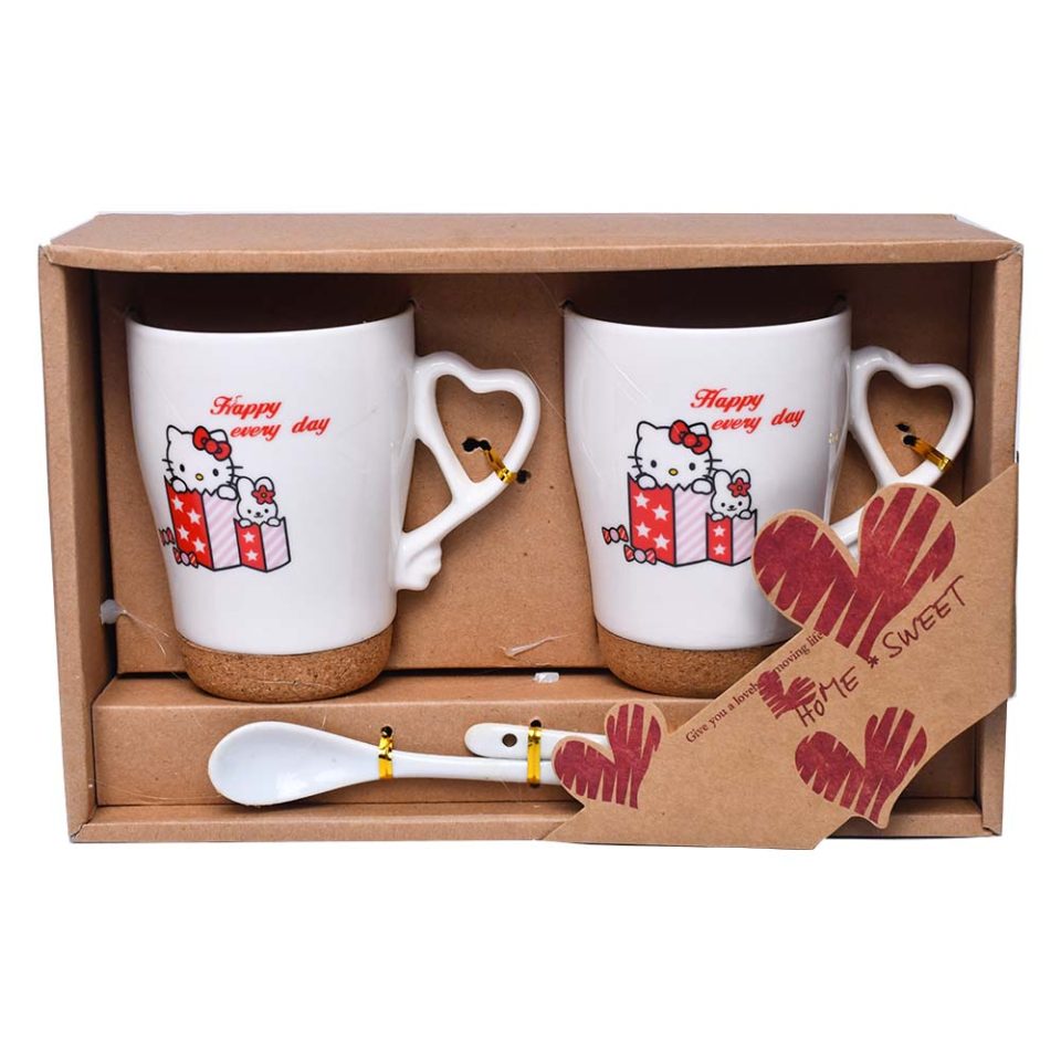 Ceramic Mug with spoon KITTY 360 ML - photo 1