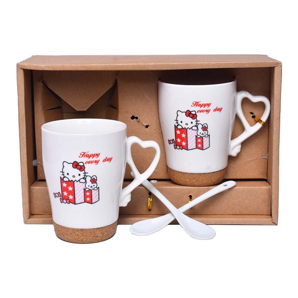 Ceramic Mug with spoon KITTY 360 ML - photo 2