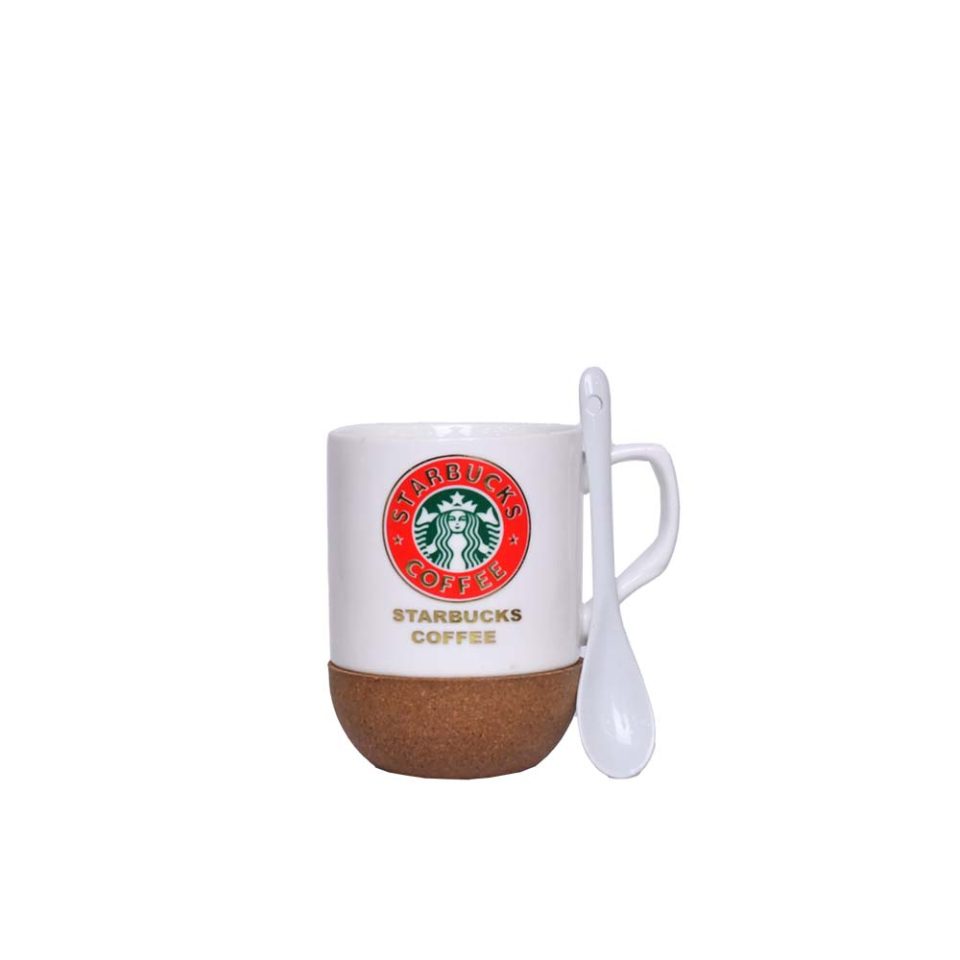 Ceramic Mug with spoon RED 360 ML - photo 2
