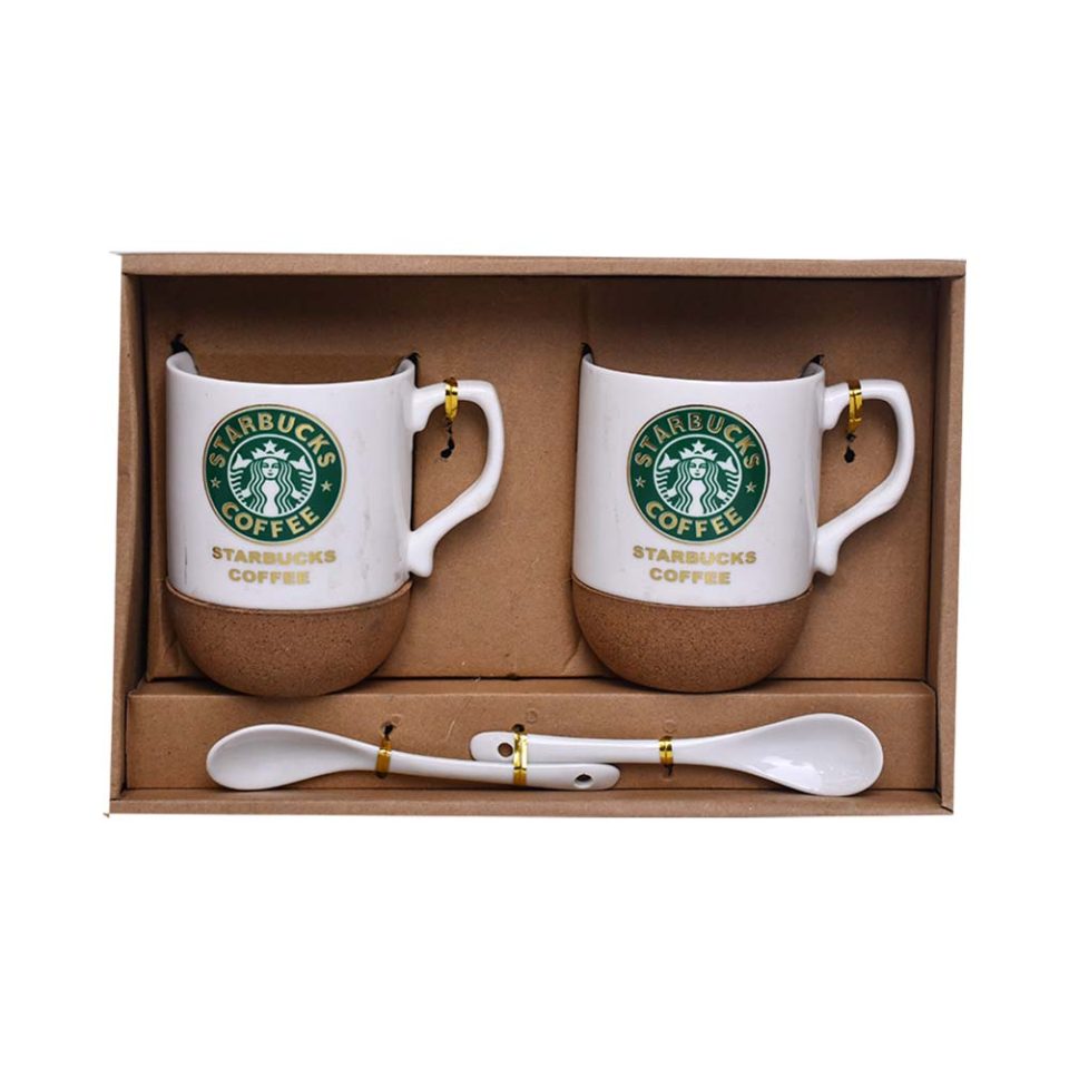 Ceramic Mug with spoon GREEN 360 ML - photo 1
