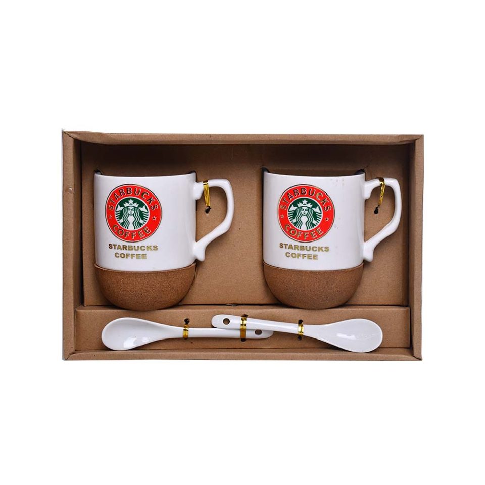 Ceramic Mug with spoon RED 360 ML - photo 1