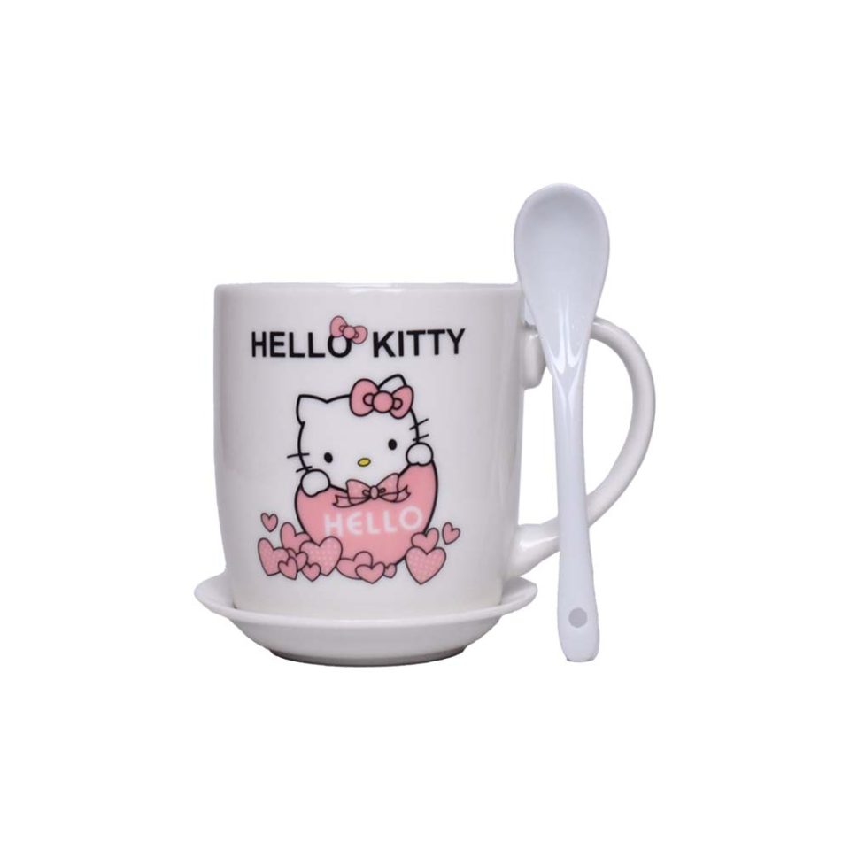 Ceramic Mug with spoon and lid KITTY 360 ML - photo 5