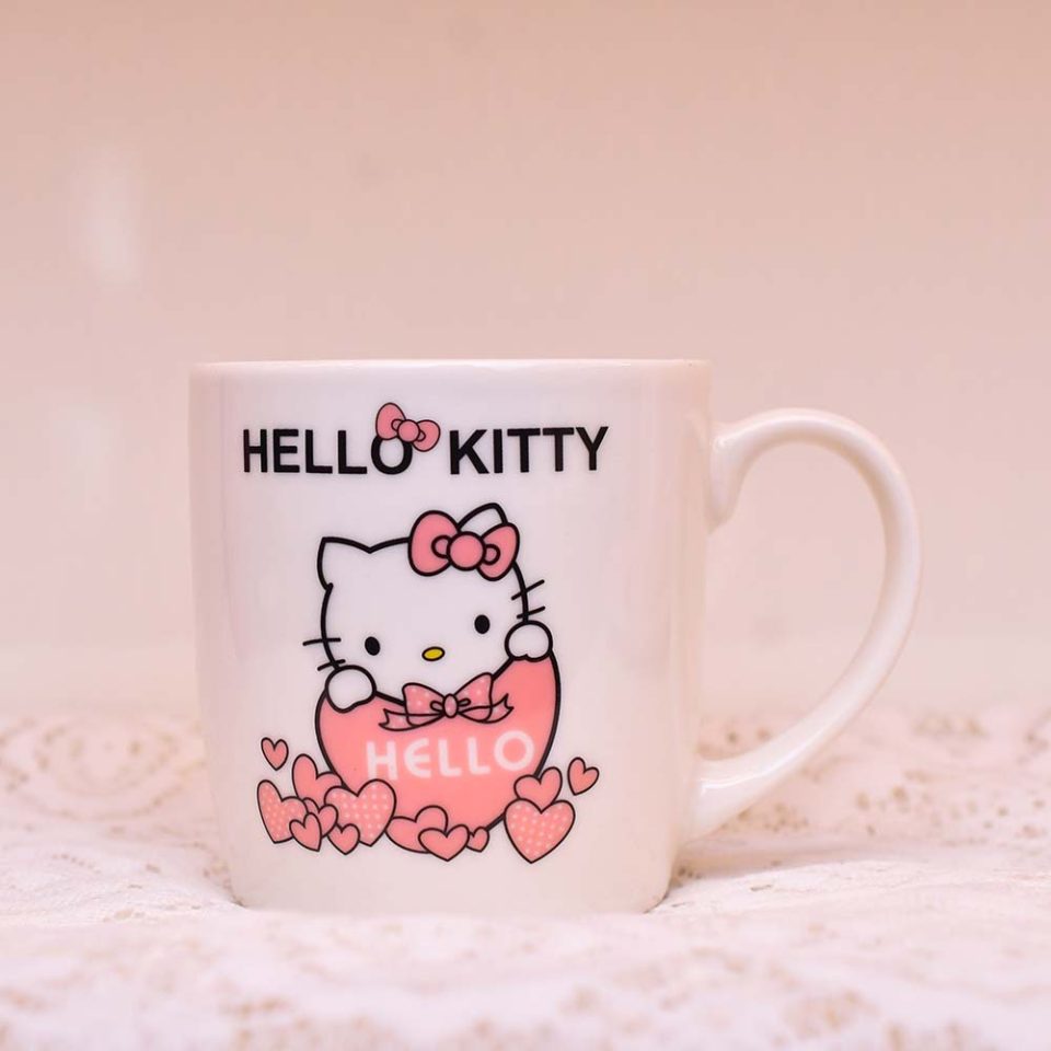 Ceramic Mug with spoon and lid KITTY 360 ML - photo 1