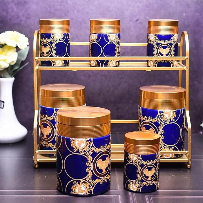 Canister set Blue and Gold - photo 2