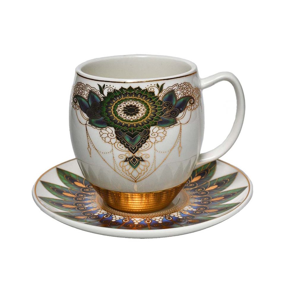 Cup and saucer Luxury design White+Gold | Set of 6 - photo 4