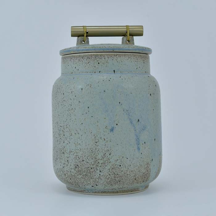 AART Handmade Terracotta Storage Jar light blue - photo 1