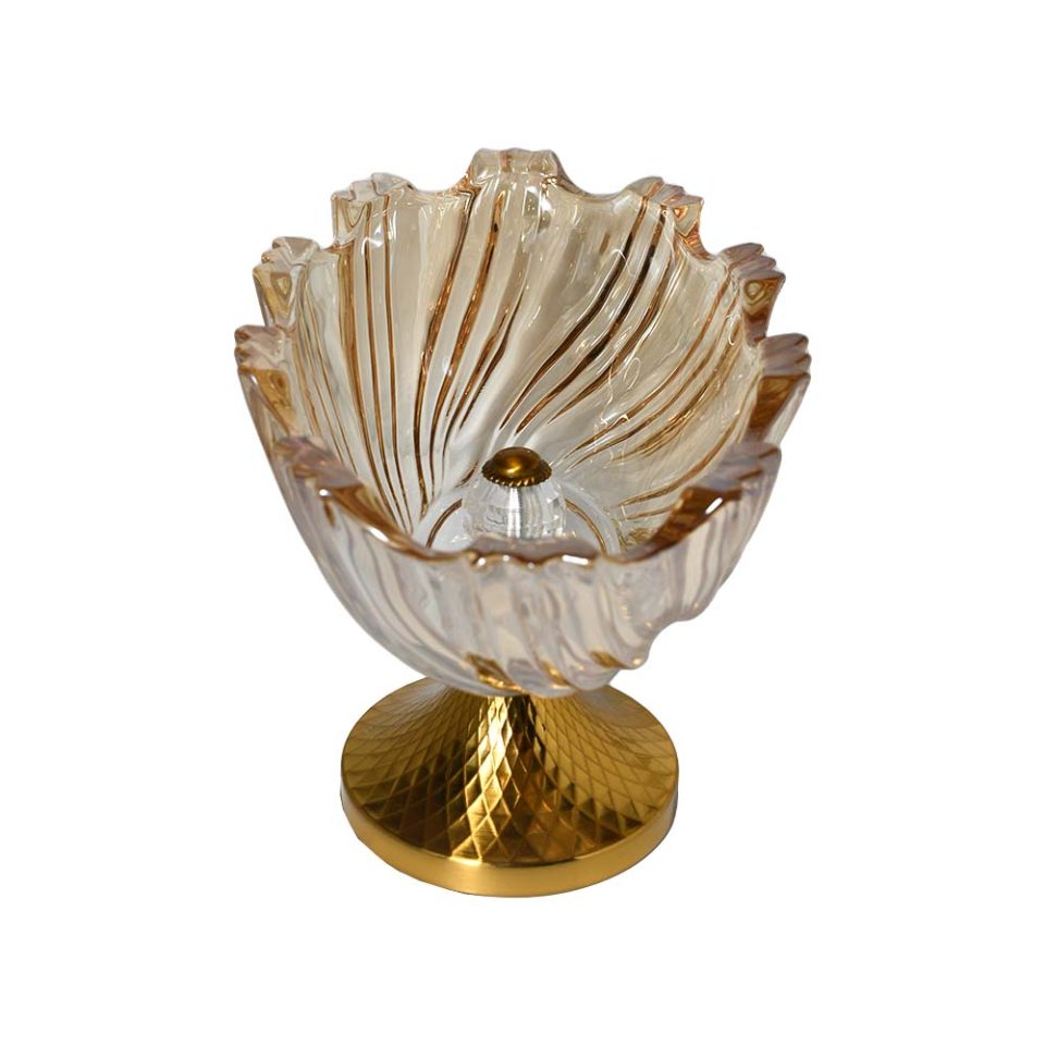 Fruit bowl crystal with gold Tint - photo 3
