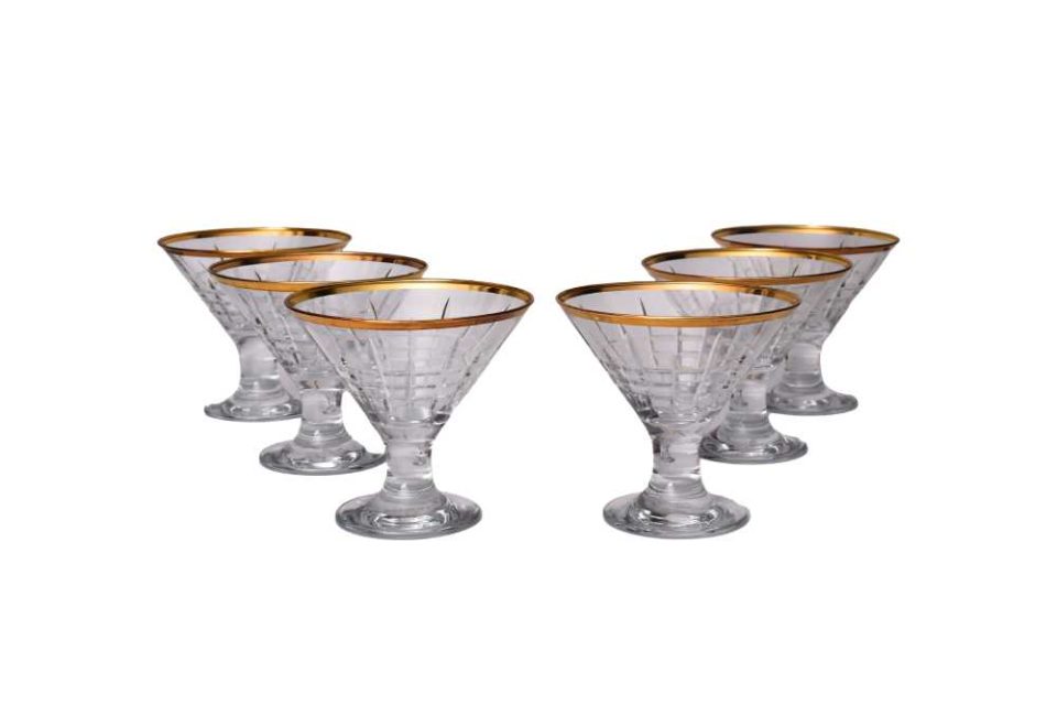 DECOART Ice cream bowl Bakara Set of 6 PC Gold lined and based - photo 3