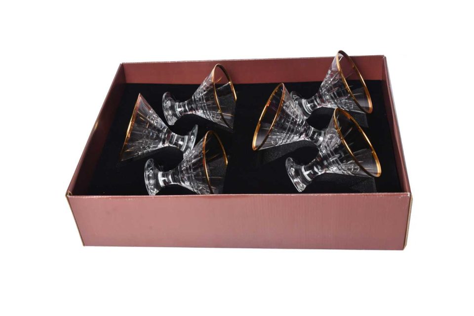 DECOART Ice cream bowl Bakara Set of 6 PC Gold lined and based - photo 4