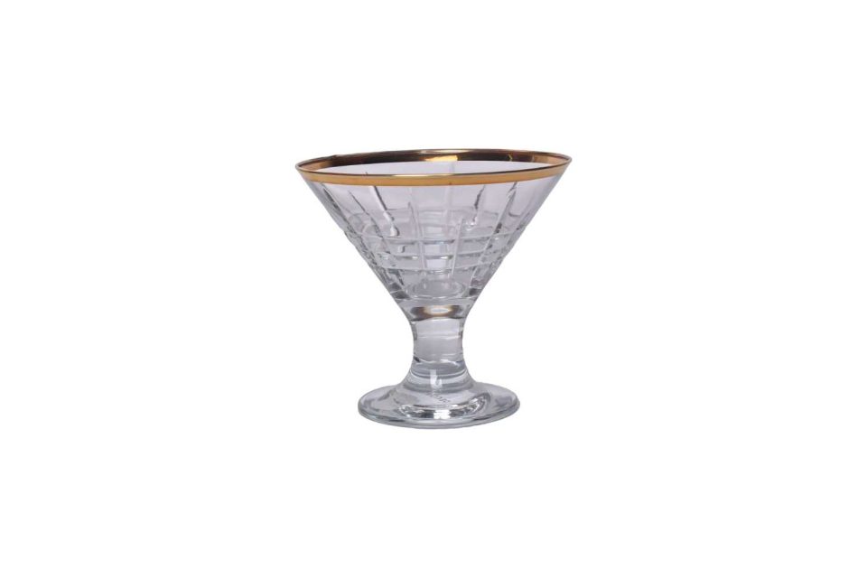 DECOART Ice cream bowl Bakara Set of 6 PC Gold lined and based - photo 2