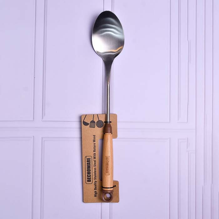 Serving spoon with wooden handle - photo 1