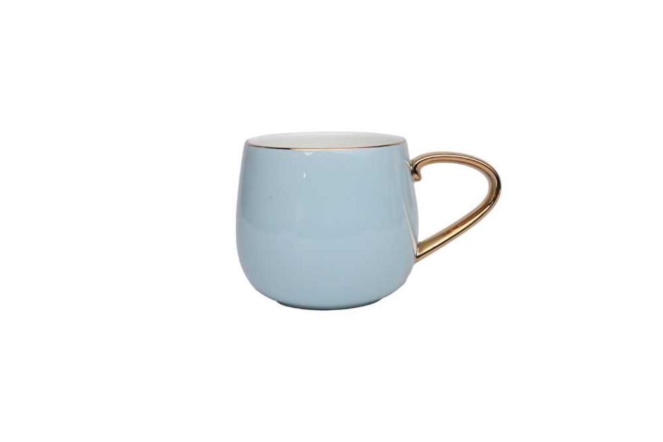 AQUATIC | Cup and saucer | Light blue | Gold handle | Set of 6 - photo 5