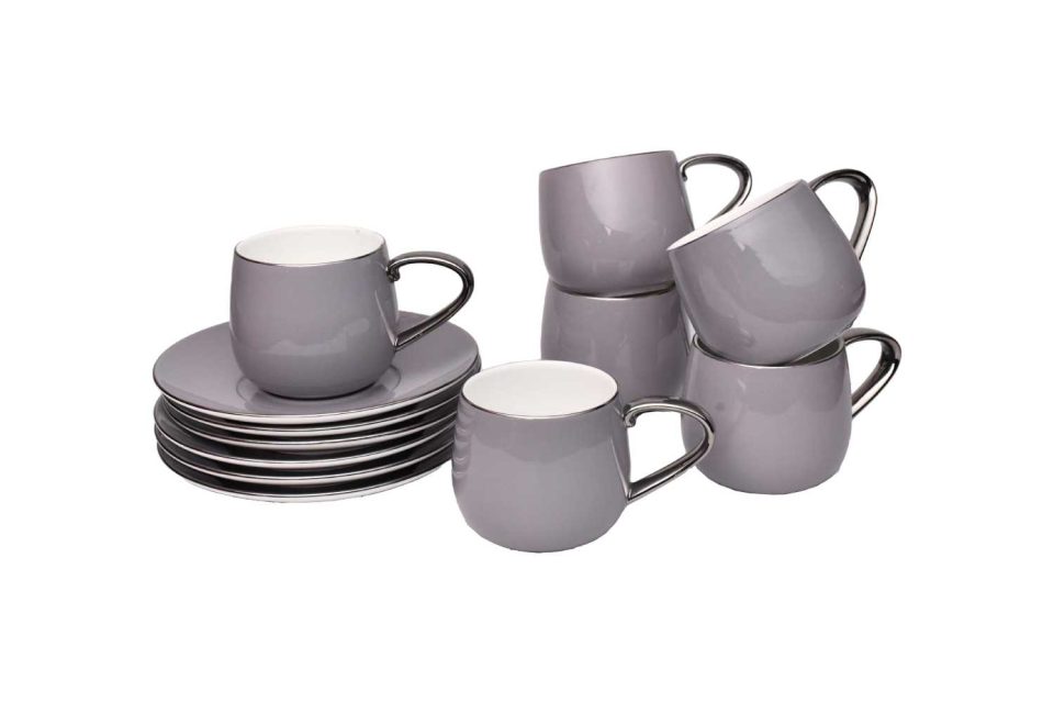 AQUATIC | Cup and saucer | Lavender blush | platinum handle | Se - photo 6