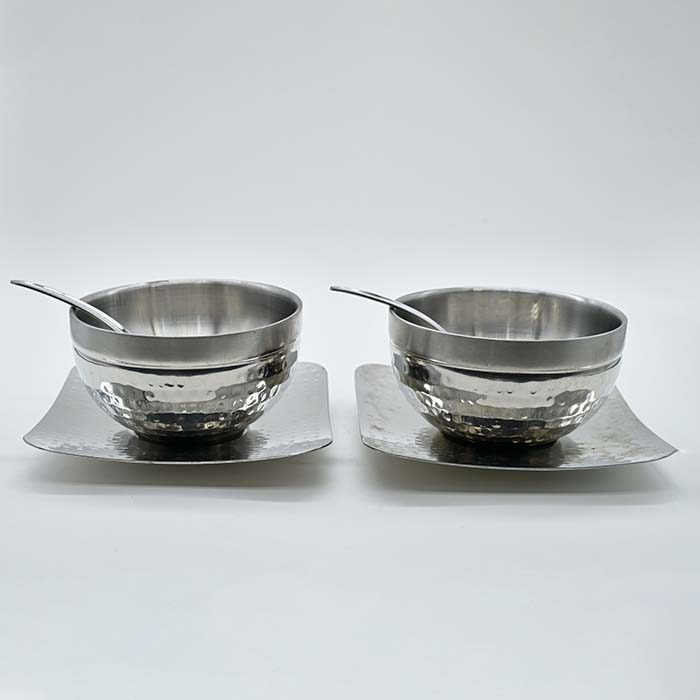 SANJEEV KAPOOR stainless steel Soup bowl with with spoon and Sau - photo 2