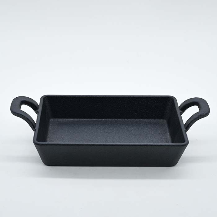 Cast Iron sizzler pan with wooden base Reactangle (Small) - photo 3