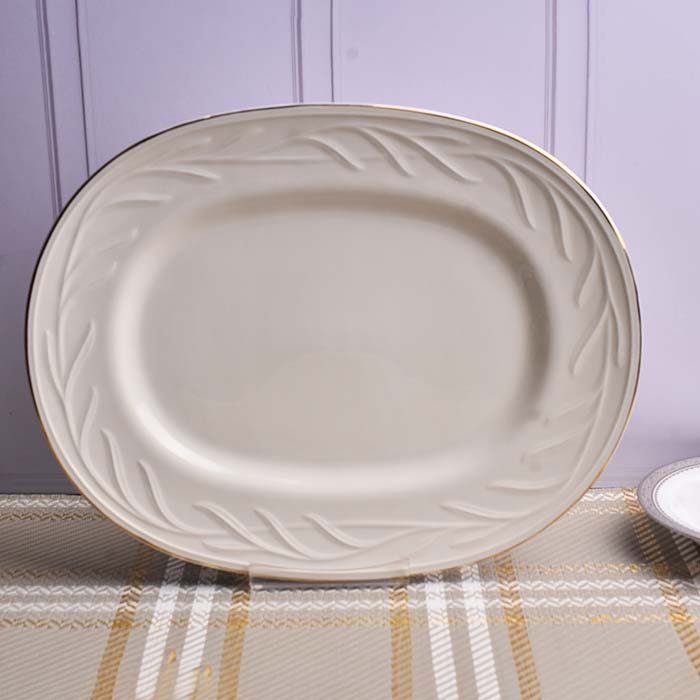 QUALITIER Oval platter with Gold line - photo 2