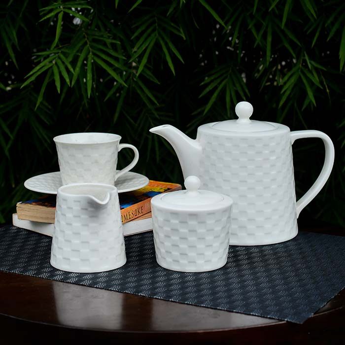 QUALITIER Tea pot White Cheque design - photo 2