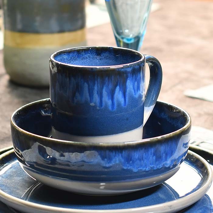 GXKC porcelain 16 PC DINNER SET (blue and cream shade) - photo 3
