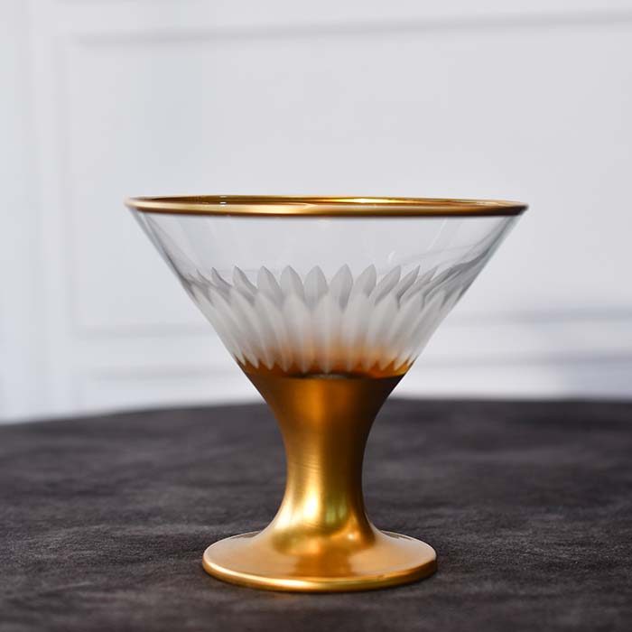 DECOART Ice cream bowl Bakara Set of 6 PC Gold lined and based - photo 1