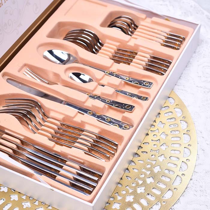 AUTUMN BERGHOME Stainless steel 18 10 24PC CUTLERY SET Gold plat - photo 1