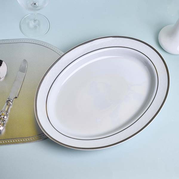ROYAL FERNWOOD PORCELAIN Dinner set Agat platinum set of 21 PC - photo 2