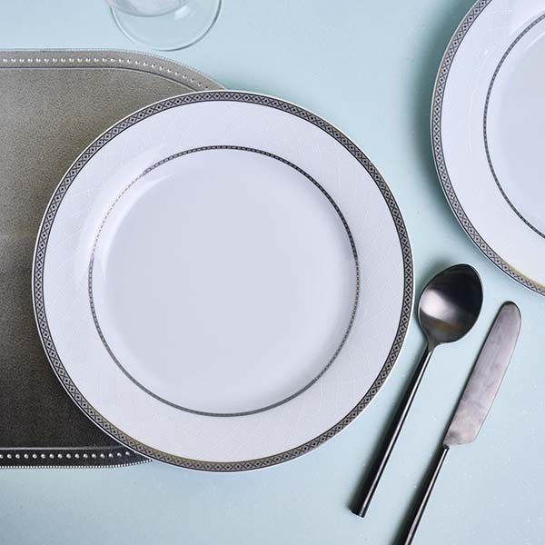 ROYAL FERNWOOD PORCELAIN Dinner set Agat platinum set of 21 PC - photo 3