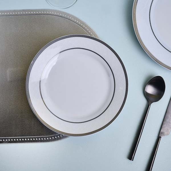 ROYAL FERNWOOD PORCELAIN Dinner set Agat platinum set of 21 PC - photo 4