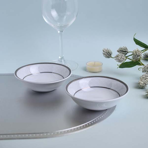 ROYAL FERNWOOD PORCELAIN Dinner set Agat platinum set of 21 PC - photo 5