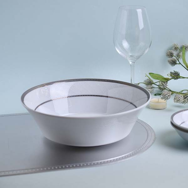 ROYAL FERNWOOD PORCELAIN Dinner set Agat platinum set of 21 PC - photo 6