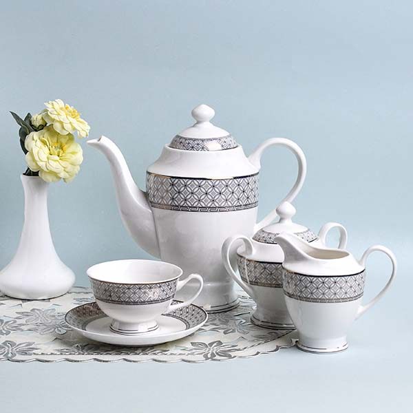 GLANCE Premium dinner set of 60 PC Bone china Grey England desig - photo 2