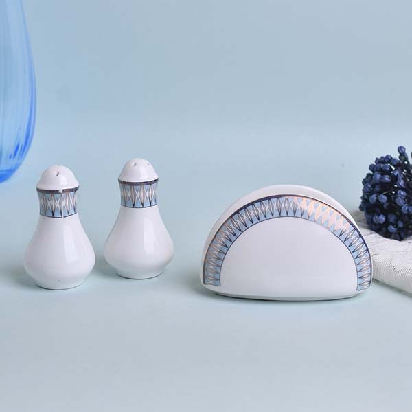 GLANCE Premium dinner set of 60 PC Bone china Light blue England - photo 6