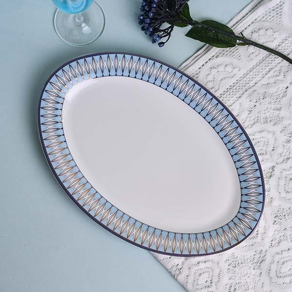 GLANCE Premium dinner set of 60 PC Bone china Light blue England - photo 7