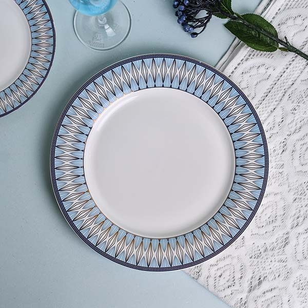 GLANCE Premium dinner set of 60 PC Bone china Light blue England - photo 8