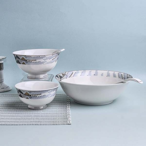 GLANCE Premium dinner set of 60 PC Bone china Blue England desig - photo 4