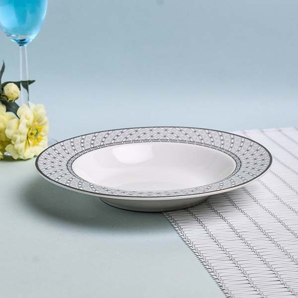 GLANCE Premium dinner set of 60 PC Bone china Grey England desig - photo 5
