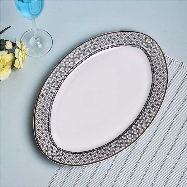 GLANCE Premium dinner set of 60 PC Bone china Grey England desig - photo 8