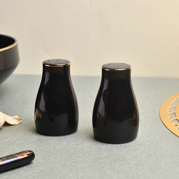 GOLDEN HOUSE Premium Dinner set of 29 PC Bone china Black and go - photo 7