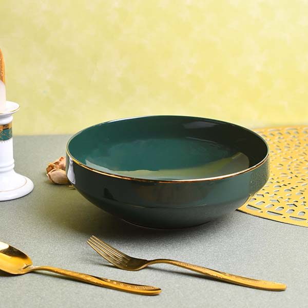 GOLDEN HOUSE Premium Dinner set of 29 PC Bone china Green and go - photo 5