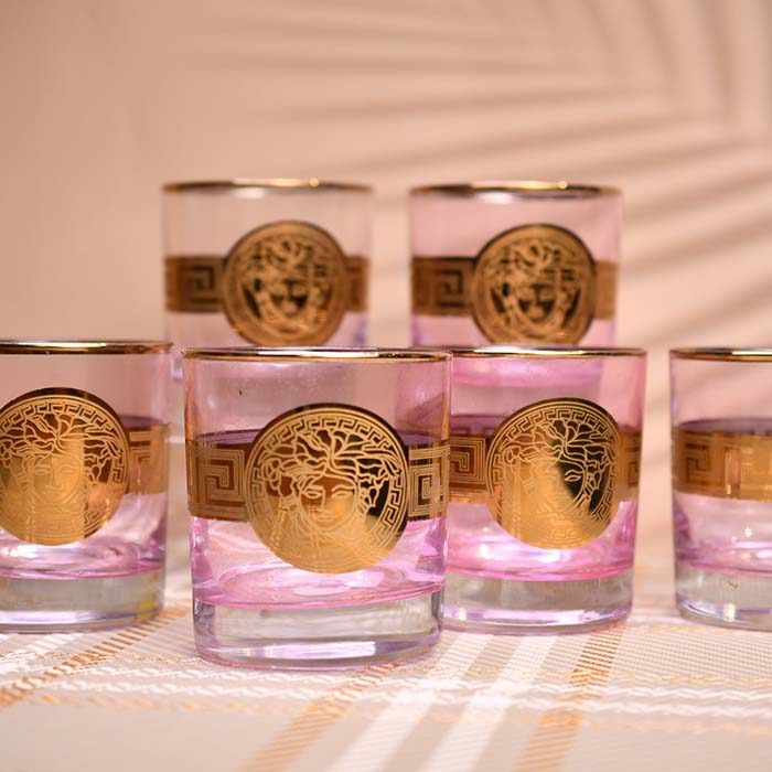 PREMIUM BRAND | Whiskey glass | Purple Tinted | Gold lined and p - photo 2