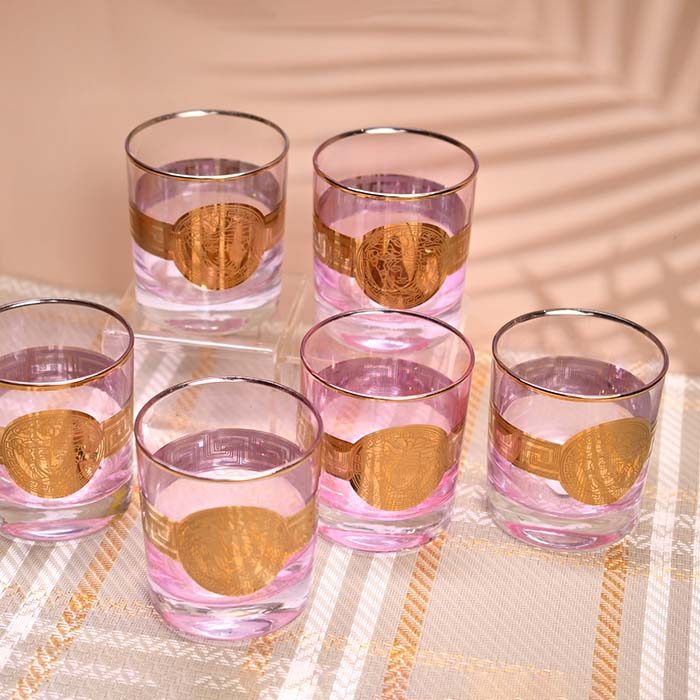 PREMIUM BRAND | Whiskey glass | Purple Tinted | Gold lined and p - photo 3