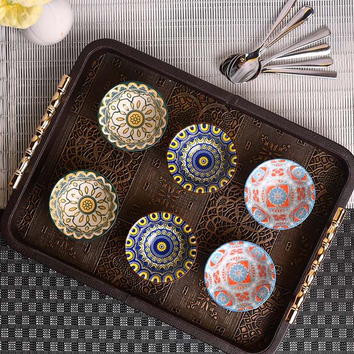 CERAMIC Designer bowls small set of 6 deep bowl - photo 3