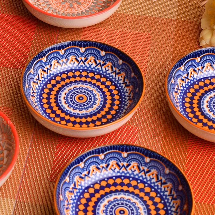 CERAMIC Designer bowls small set of 6 Round - photo 2