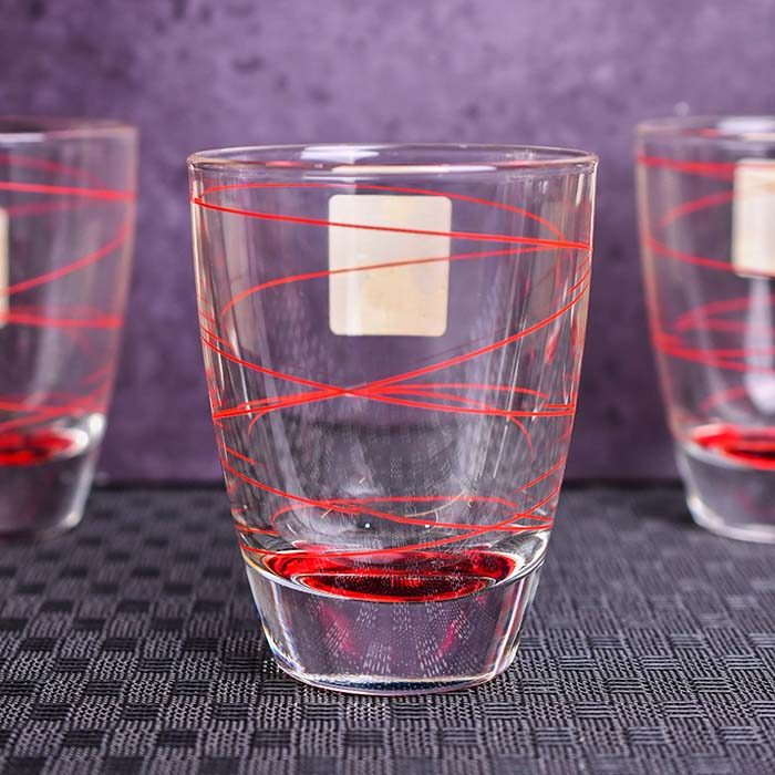 DECOVER Juice glass with Red design (set of 6) - photo 1