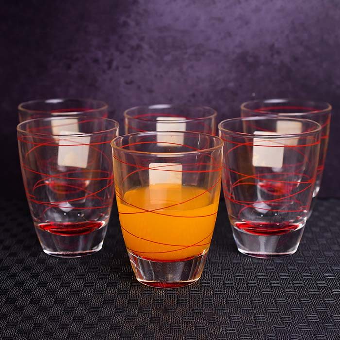 DECOVER Juice glass with Red design (set of 6) - photo 2
